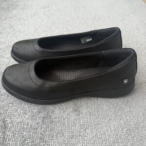 Skechers Shoes Womens Size 8 Black Ballet Flats Air Cooled Comfort Work Goga Mat
